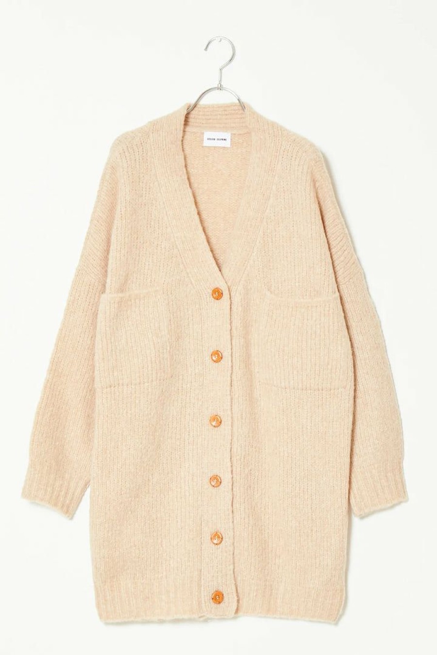 Woman * | Best Sale Port Northampton Woman Atelier Delphine Amelia Cardigan Long Grain