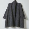 Woman * | Best Pirce Port Northampton Atelier Delphine Haori Coat Baby Alpaca & Wool Charcoal