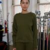 Woman * | Budget Port Northampton Baserange Basic Sweat Dark Green