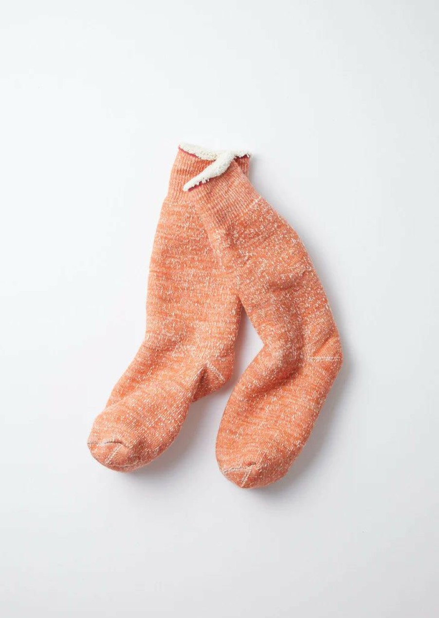 Woman * | Brand New Port Northampton Rototo Double Face Crew Socks Orange Man