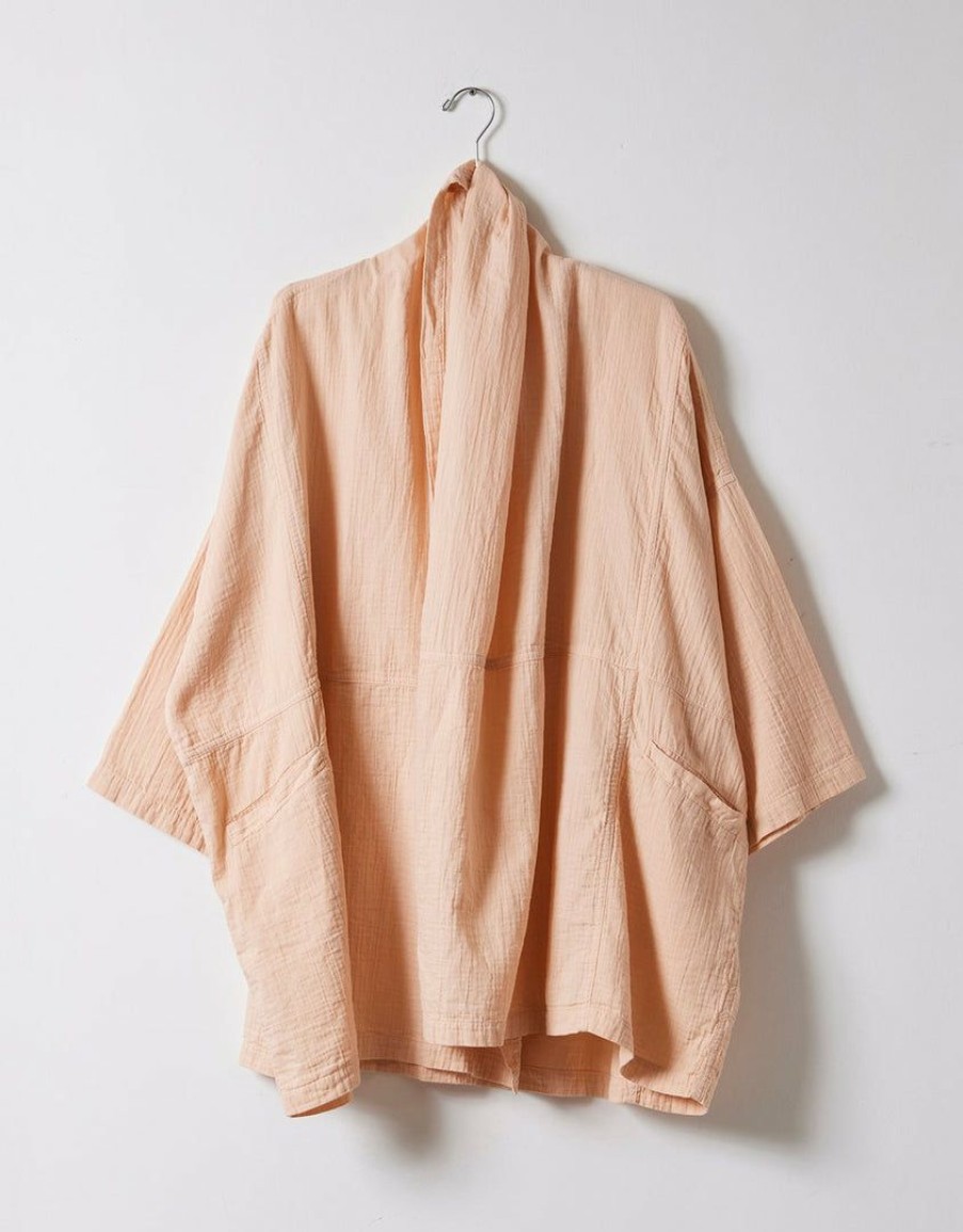 Woman * | Promo Port Northampton Atelier Delphine Haori Coats Tanning Peach Woman