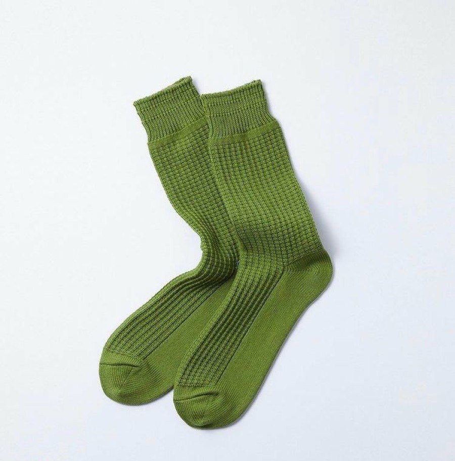 Man * | Brand New Port Northampton Rototo Cotton Waffle Socks Man Olive