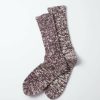 Woman * | Discount Port Northampton Rototo Low Gauge Slub Crew Socks Burgundy Man