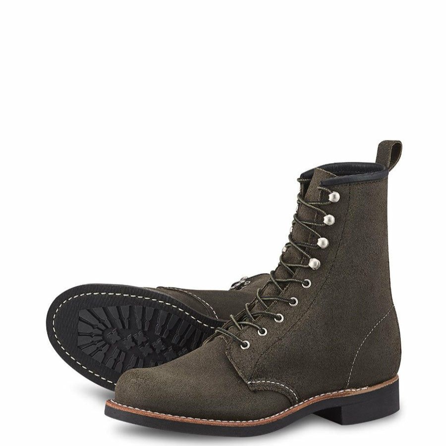 Woman * | Wholesale Port Northampton Women'S Red Wing Silversmith Pewter Rough Out Leather Woman