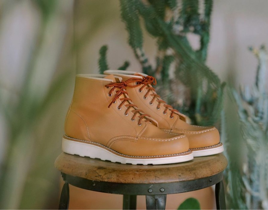 Woman * | Best Deal Port Northampton Women'S Red Wing 6 Moc Toe Tan Boundary Leather Woman