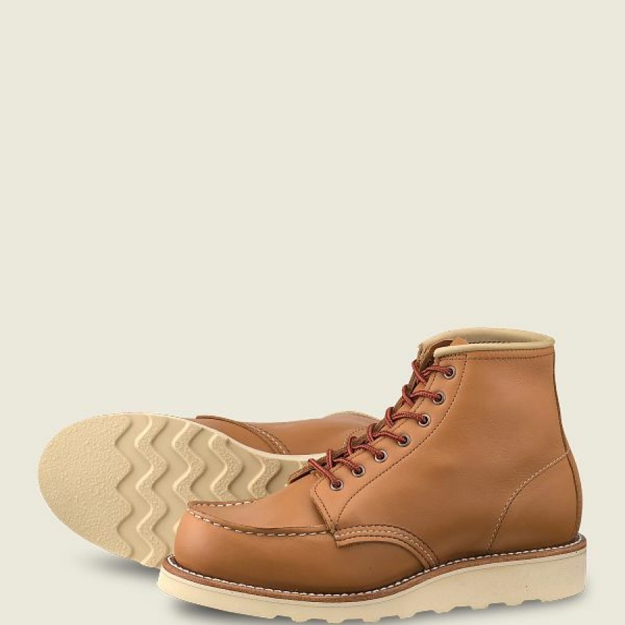 Woman * | Best Deal Port Northampton Women'S Red Wing 6 Moc Toe Tan Boundary Leather Woman