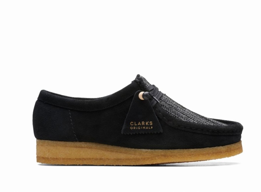 Woman * | Budget Port Northampton Woman Women'S Clarks Wallabee Black Raffia