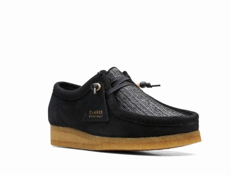 Woman * | Budget Port Northampton Woman Women'S Clarks Wallabee Black Raffia