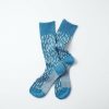 Woman * | Best Deal Port Northampton Rototo Rain Drop Crew Socks Blue / Ivory