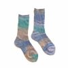 Woman * | Discount Port Northampton Atelier Delphine Leaf Kasuri Socks Serenity Woman