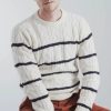 Man * | Deals Port Northampton Armor Lux Striped Cable Sweater Man