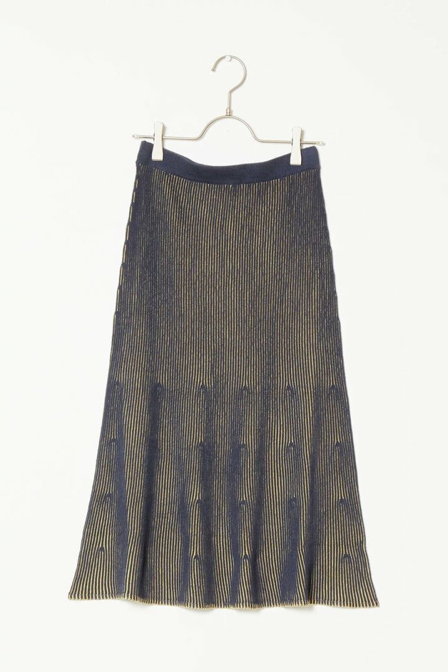 Woman * | Flash Sale Port Northampton Atelier Delphine Kaia Skirt Yellow X Blue