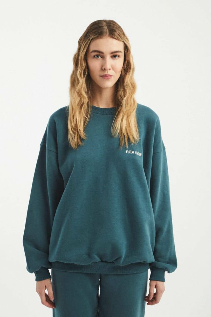 Woman * | Best Reviews Of Port Northampton Rita Row Lucas Sweatshirt Ocean Woman