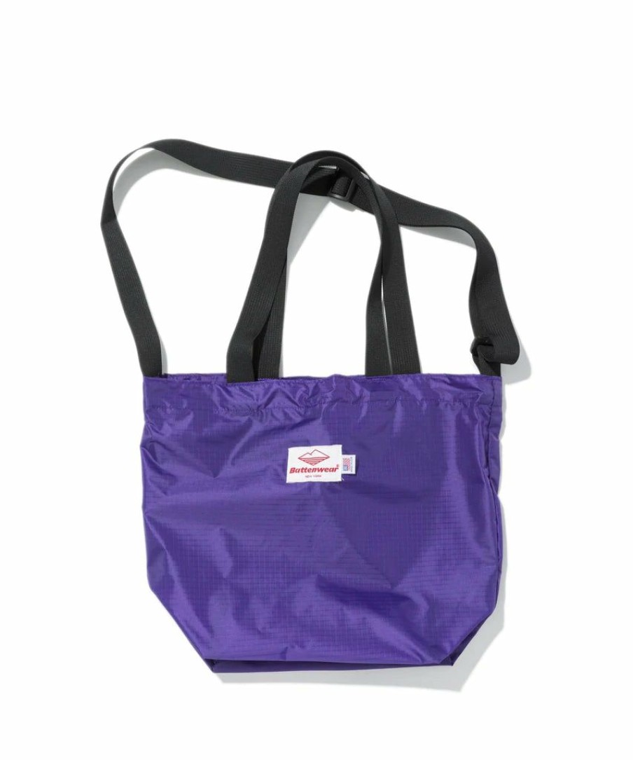 Homegoods & Accessories * | Cheapest Port Northampton Battenwear Mini Packable Tote Bags & Totes Purple/Black