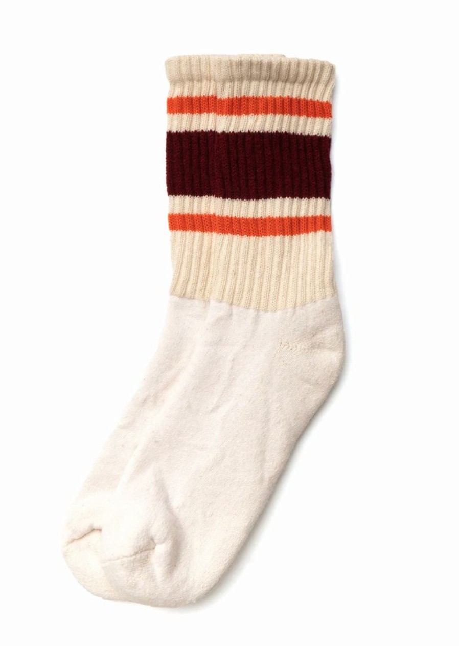 Woman * | Best Reviews Of Port Northampton American Trench Retro Stripe Sock Berry / Orange Man