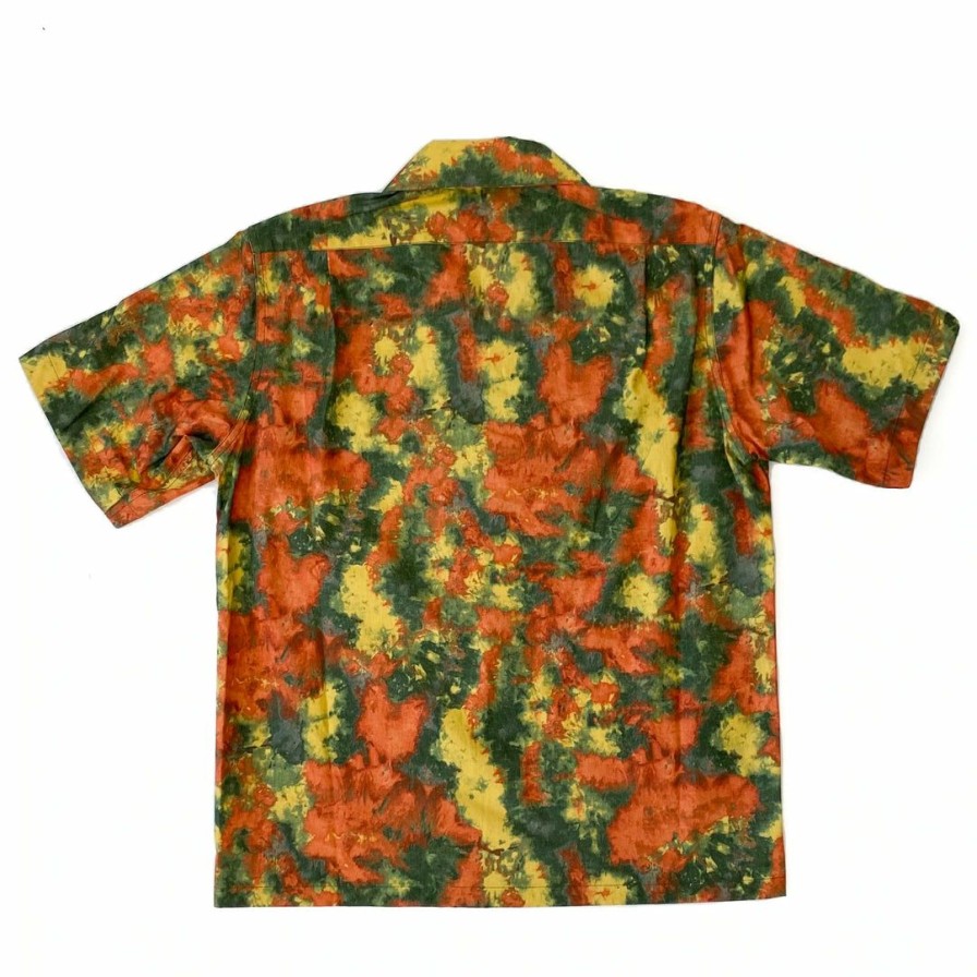 Woman * | Wholesale Port Northampton Battenwear 5-Pocket Island Shirt Orange Camo Floral