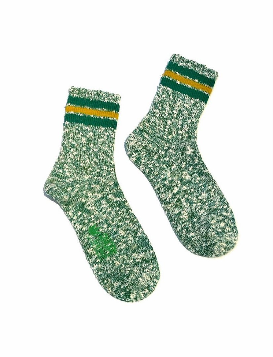 Woman * | Best Pirce Port Northampton A Hope Hemp Hsx-100 Stripe Socks Green / Yellow