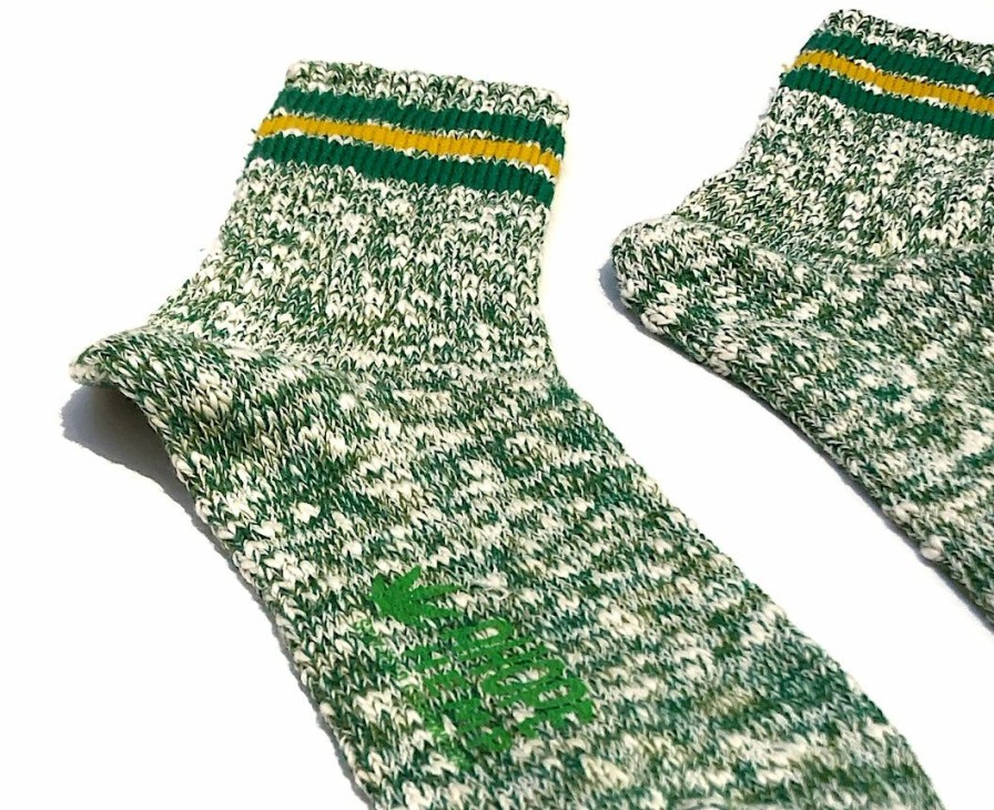 Woman * | Best Pirce Port Northampton A Hope Hemp Hsx-100 Stripe Socks Green / Yellow