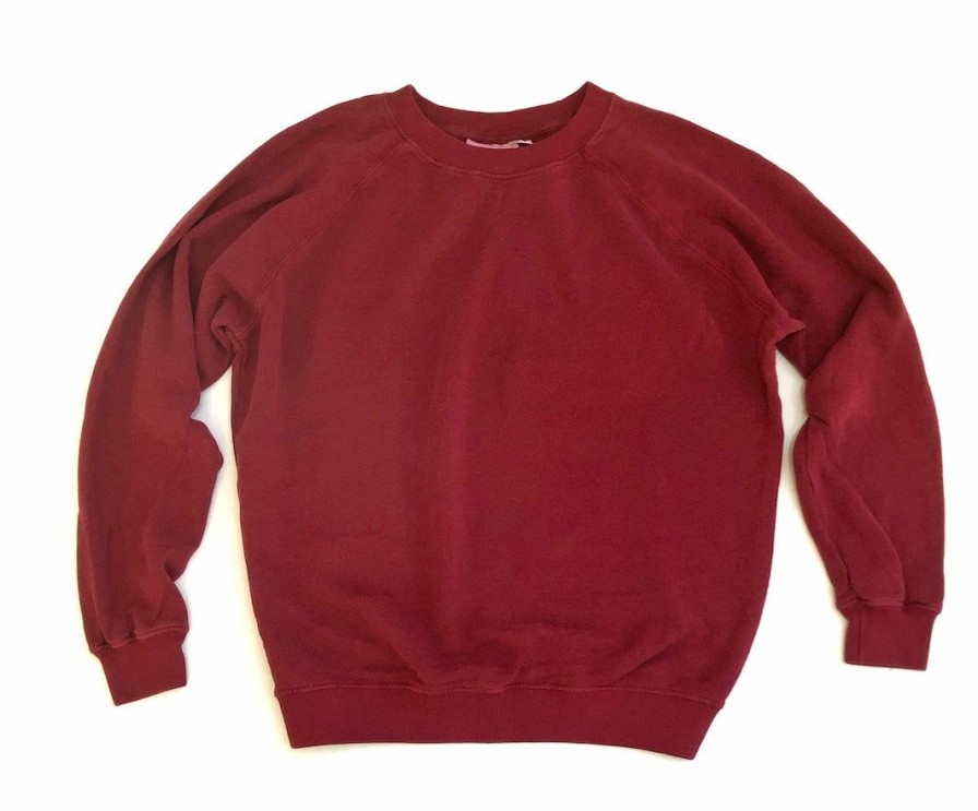 Woman * | Best Sale Port Northampton Jungmaven Women'S Bonfire Raglan Sweatshirt Cherry Red