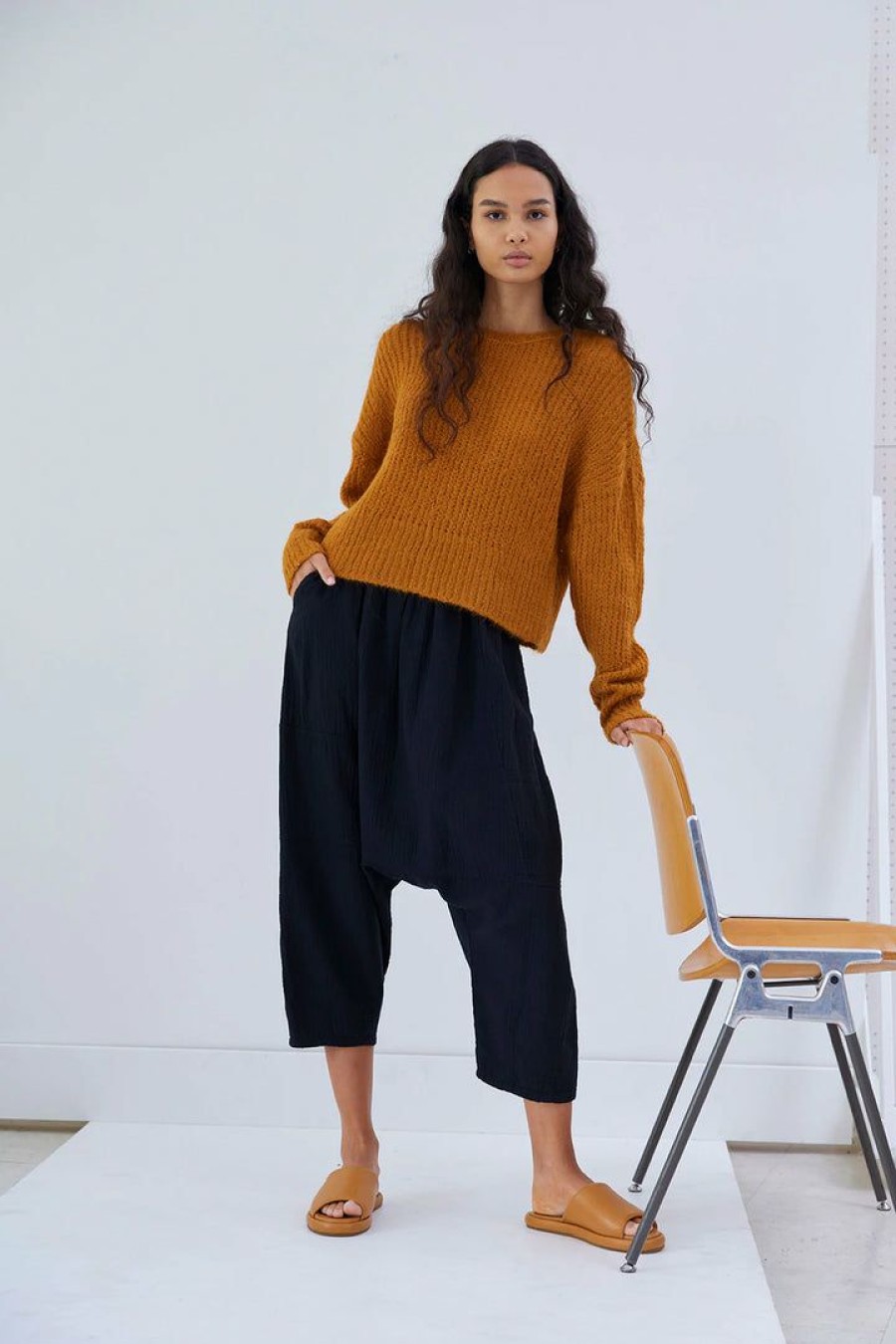 Woman * | Best Sale Port Northampton Atelier Delphine Kiko Pant Black