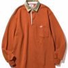 Woman * | Buy Port Northampton Man Battenwear Pocket Rugby Shirt Rust