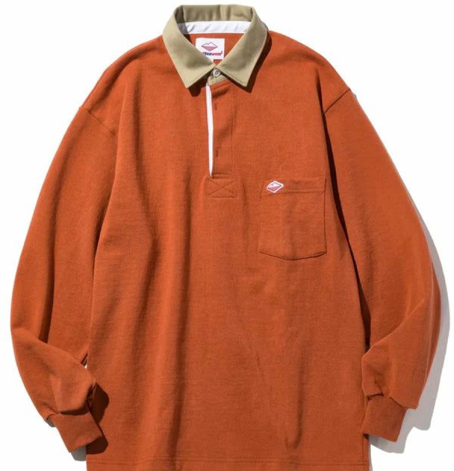 Woman * | Buy Port Northampton Man Battenwear Pocket Rugby Shirt Rust