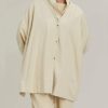 Woman * | Coupon Port Northampton Woman Black Crane V-Neck Jacket Cream