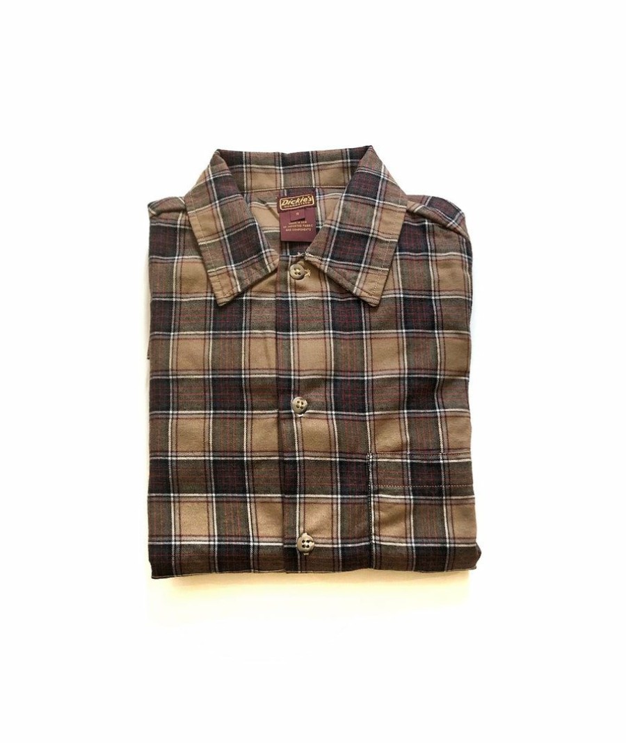 Man * | New Port Northampton Man Dickies 1922 Heritage Cotton Flannel Khaki / Grey