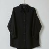 Woman * | Coupon Port Northampton Atelier Delphine Oversized Overlay In Japanese Cotton Flannel Black