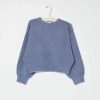 Woman * | Brand New Port Northampton Woman Atelier Delphine Balloon Sleeve Sweater Slate