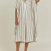 Woman * | Best Deal Port Northampton Woman Black Crane Kite Dress Wide Stripe