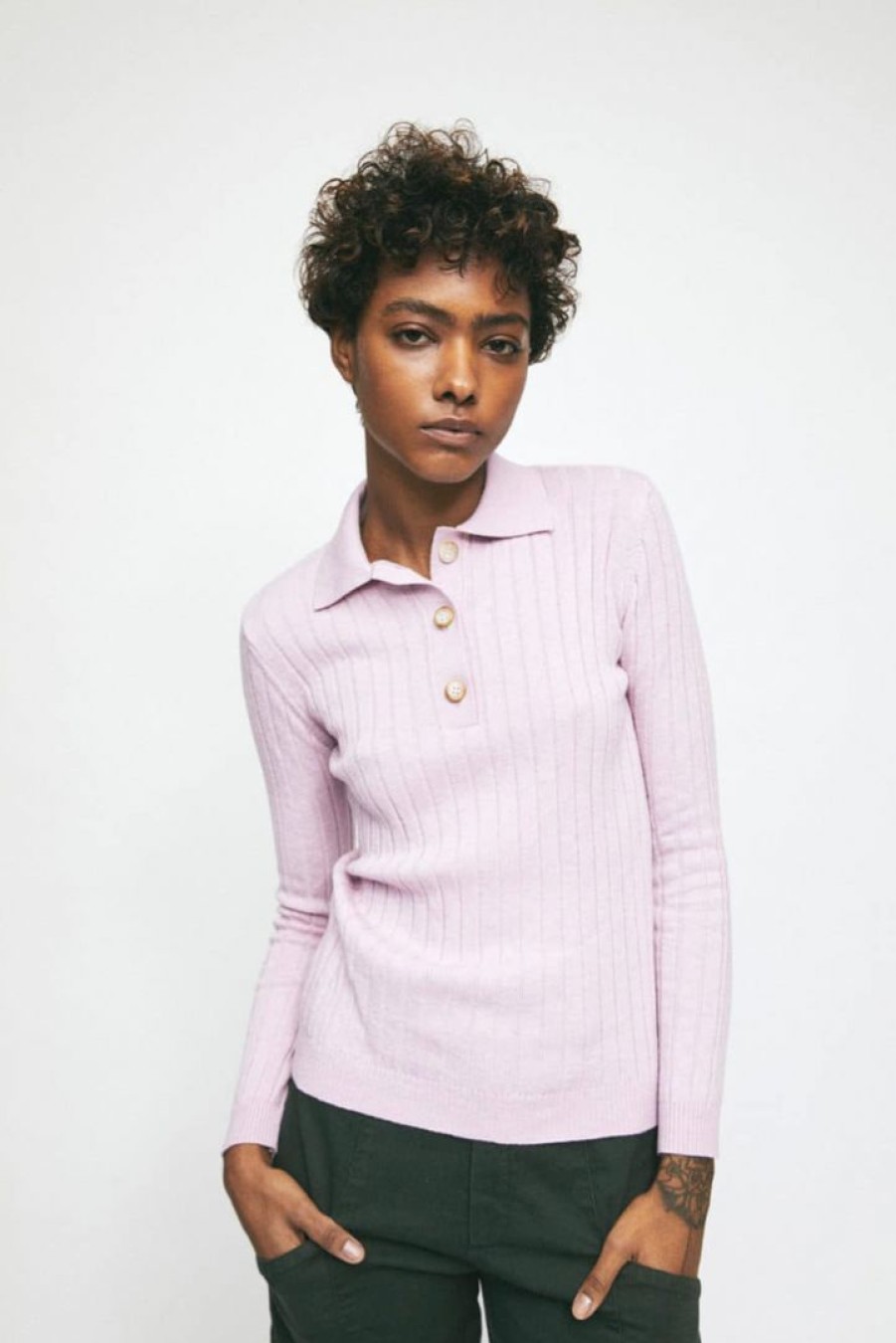 Woman * | Best Reviews Of Port Northampton Rita Row Cedro Polo Woman Lilac