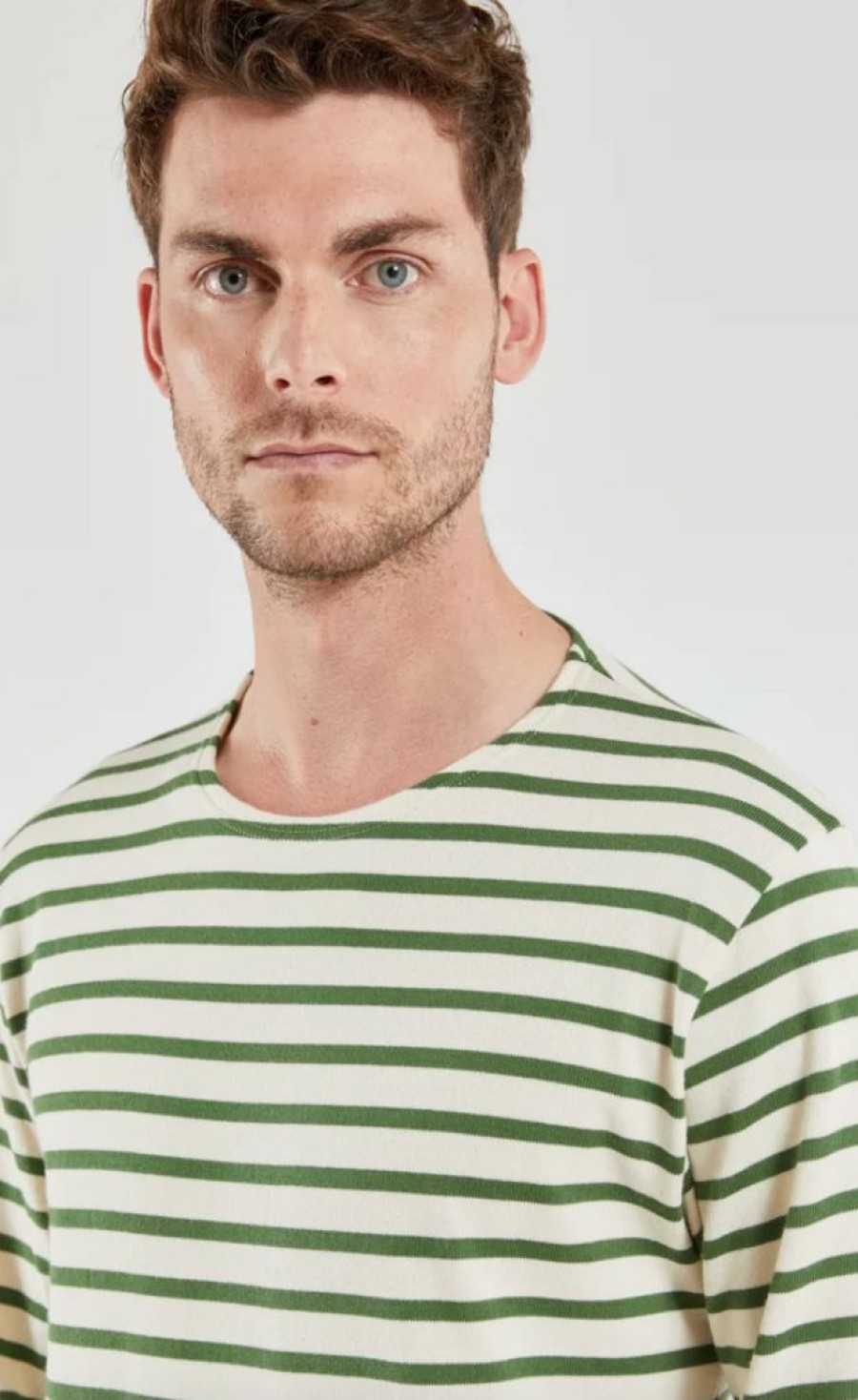 Woman * | Best Sale Port Northampton Men'S/Unisex Armor Lux Breton Stripe Shirt Ficus/Nature