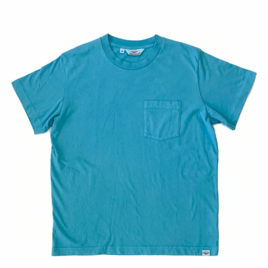 Woman * | Coupon Port Northampton Battenwear Pocket Tee Aqua Man