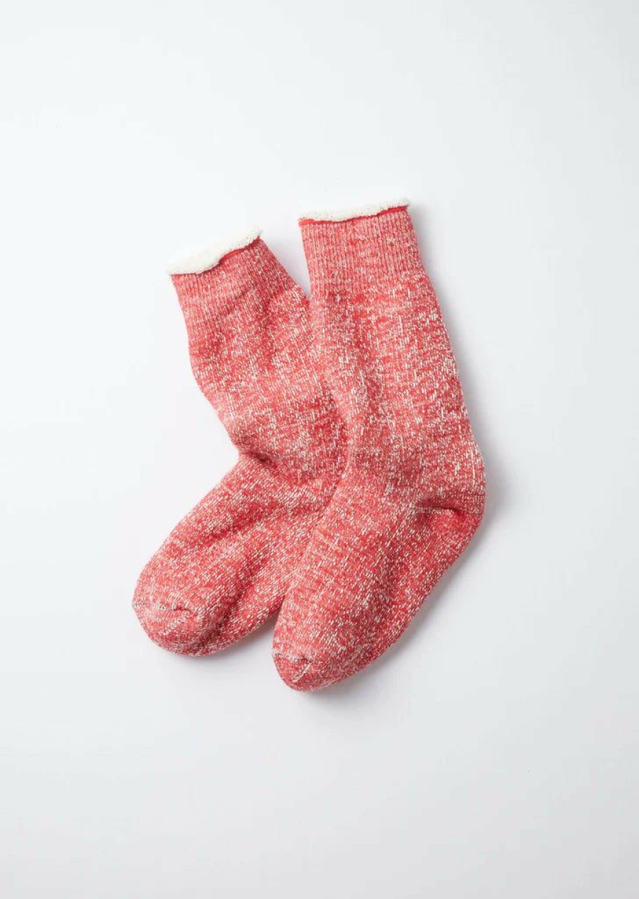 Woman * | Buy Port Northampton Rototo Double Face Crew Socks Red