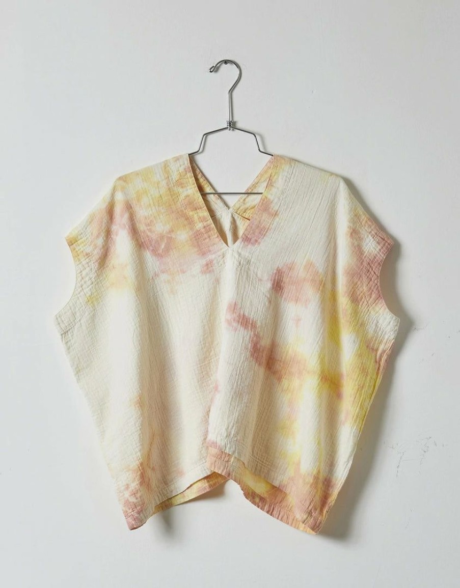 Woman * | Promo Port Northampton Woman Atelier Delphine Celeste Top Citrus Tie Dye