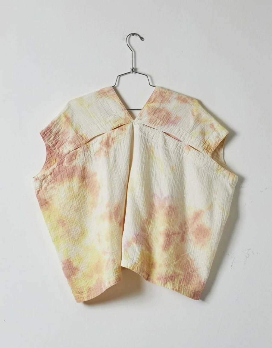 Woman * | Promo Port Northampton Woman Atelier Delphine Celeste Top Citrus Tie Dye