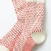 Woman * | Best Pirce Port Northampton Man Rototo Woolen Jacquard Crew Socks "Pop Corn" Ivory / Red