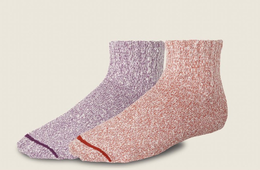 Woman * | Best Sale Port Northampton Women'S Red Wing Cotton Ragg Quarter Crew Socks 2 Pack