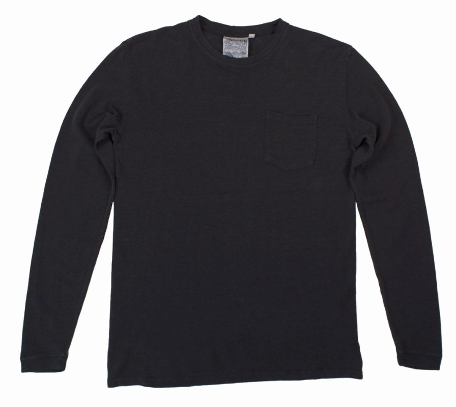 Woman * | Best Deal Port Northampton Man Jungmaven Long Sleeve Baja Pocket Tee Black