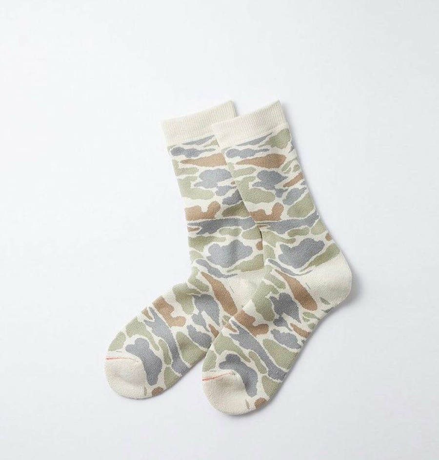 Woman * | Best Sale Port Northampton Rototo Pile Camo Crew Socks Pastel Man