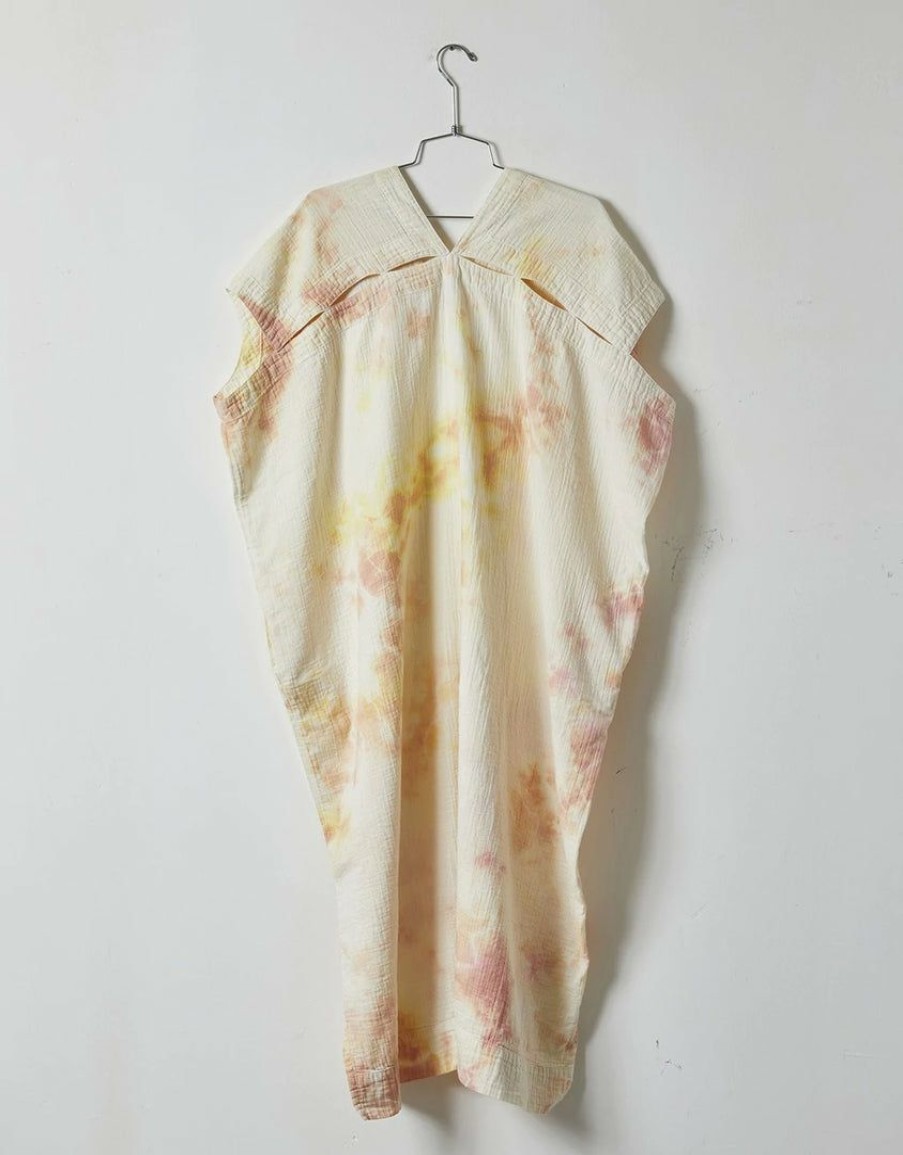 Woman * | Best Pirce Port Northampton Woman Atelier Delphine Crescent Dress Citrus Tie Dye