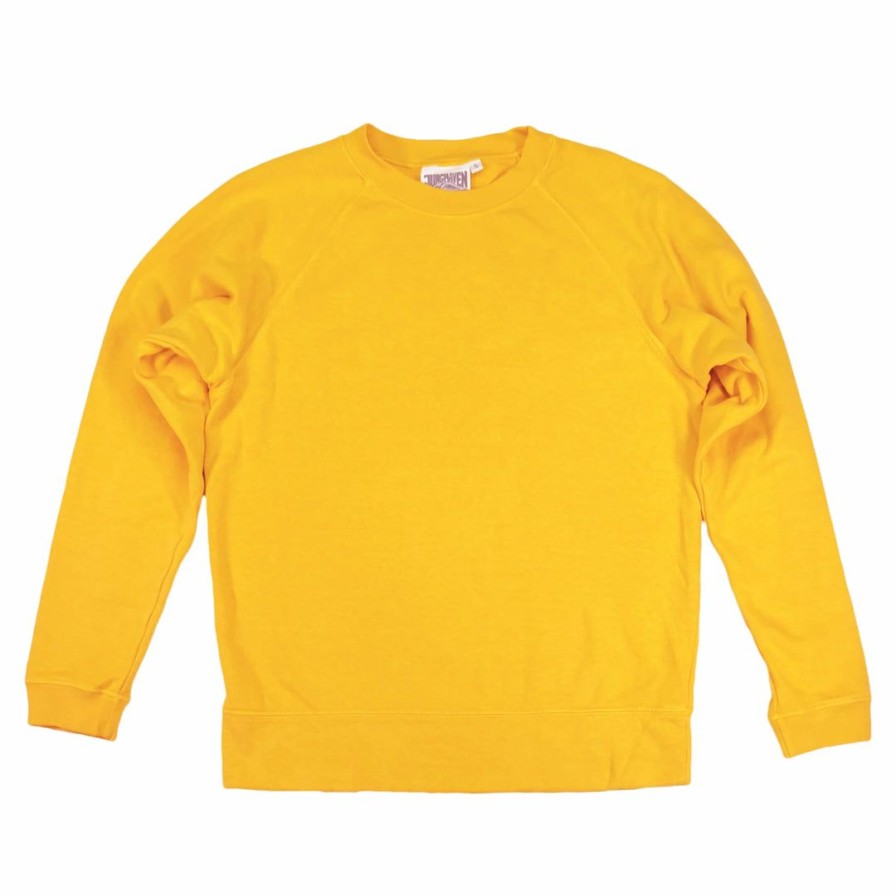 Woman * | Best Sale Port Northampton Jungmaven Sierra Raglan Sweatshirt Sunshine Yellow Man