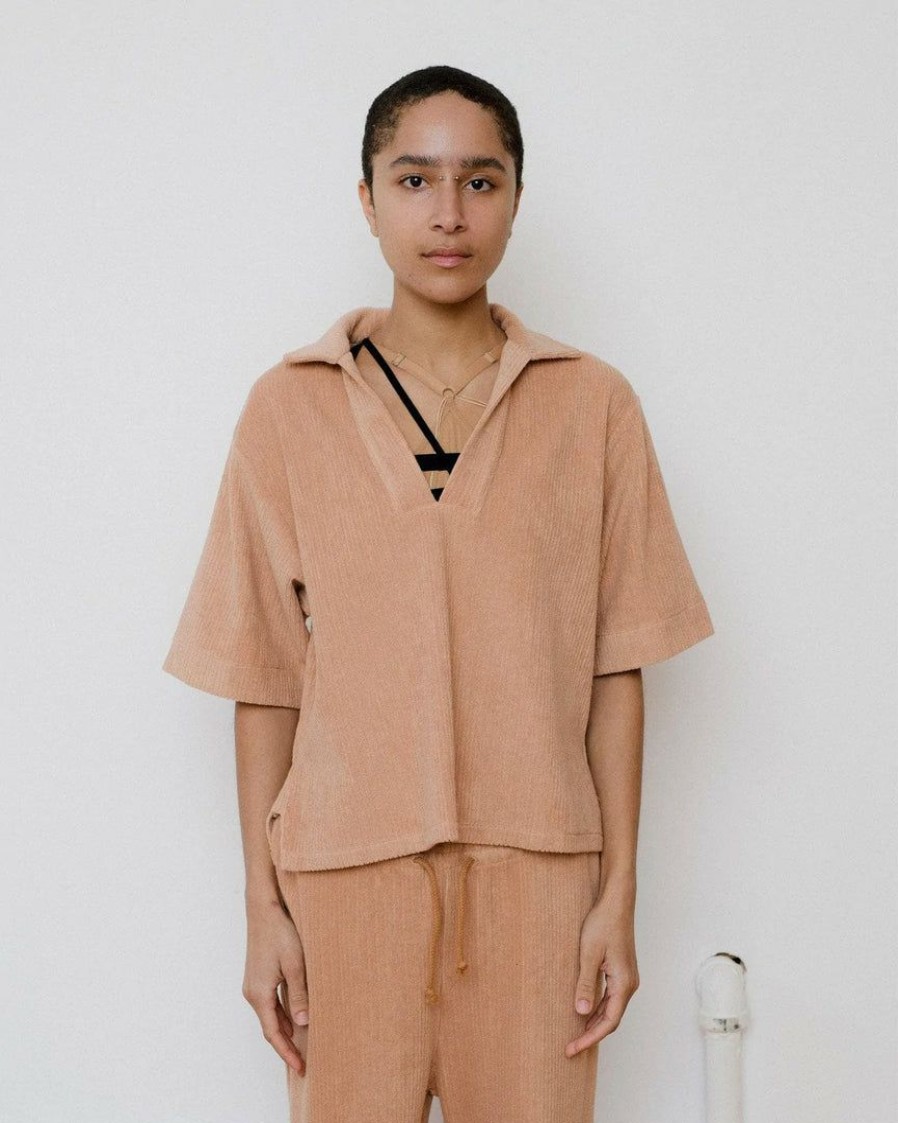 Woman * | Wholesale Port Northampton Woman Baserange Galu Shirt- Mar Brown